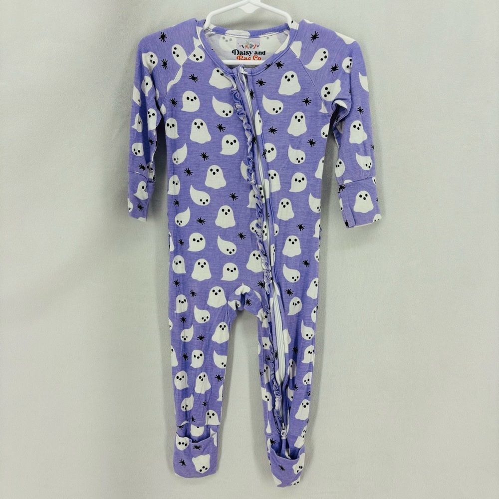 Baby One Pieces Purple Ghost Print